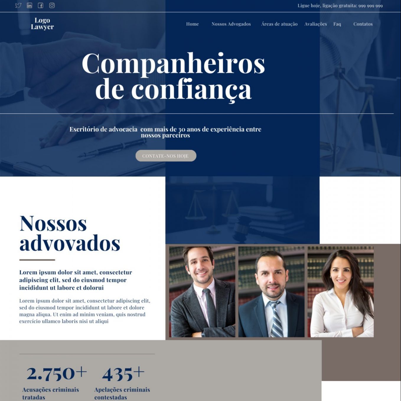 criação de sites profissionais para empresa de advogados